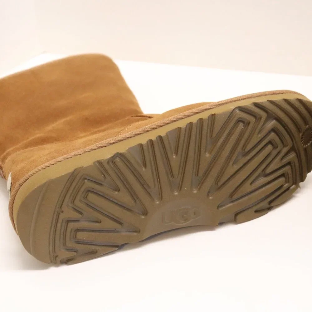 UGG‎ Boots Women's Chestnut S/N 1103742 Size US 4nFur Lined Zipper on Back
